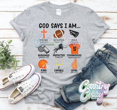 God Says I Am - Gentry Mustangs - T-Shirt-Country Gone Crazy-Country Gone Crazy