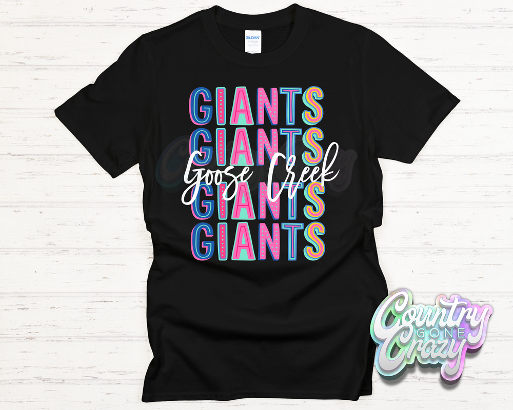 GCCISD Giants Fun Letters - T-Shirt-Country Gone Crazy-Country Gone Crazy