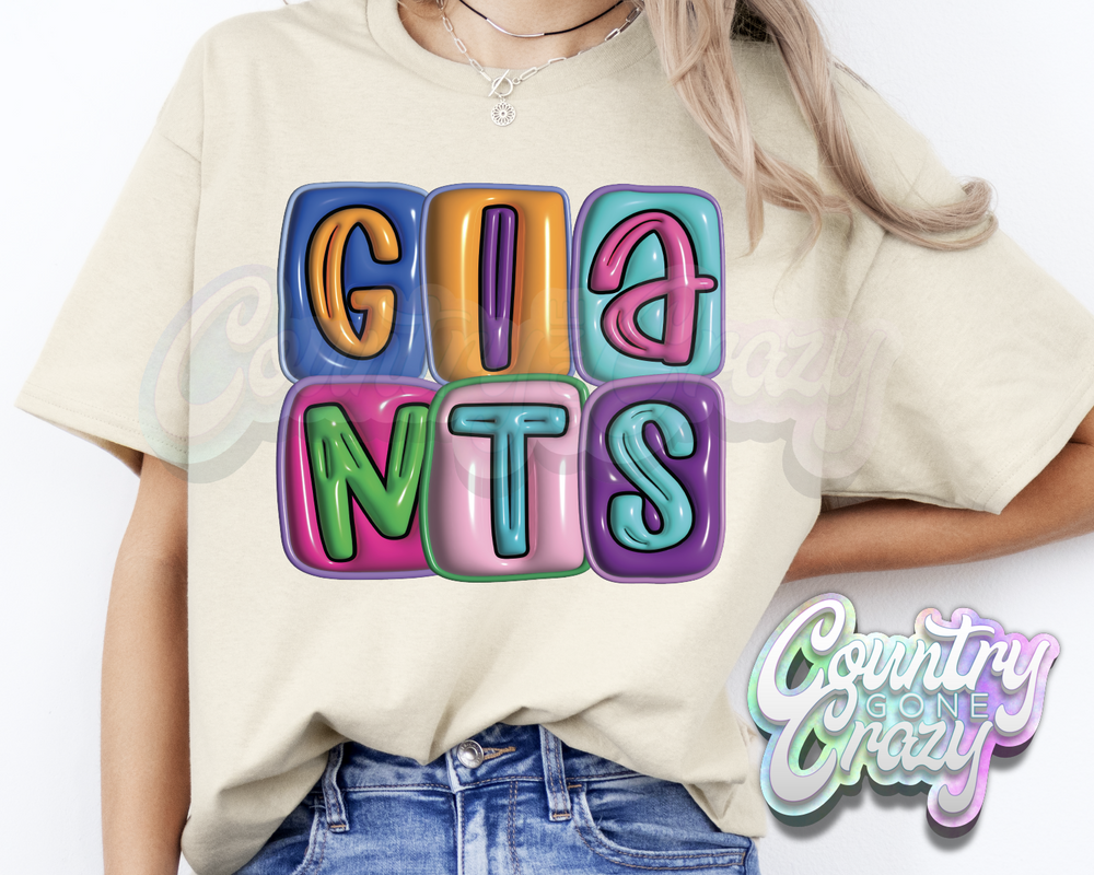 Giants •• Bubble •• T-Shirt-Country Gone Crazy-Country Gone Crazy