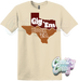 GIG EM / HOOK EM - NATURAL T-SHIRT-Country Gone Crazy-Country Gone Crazy