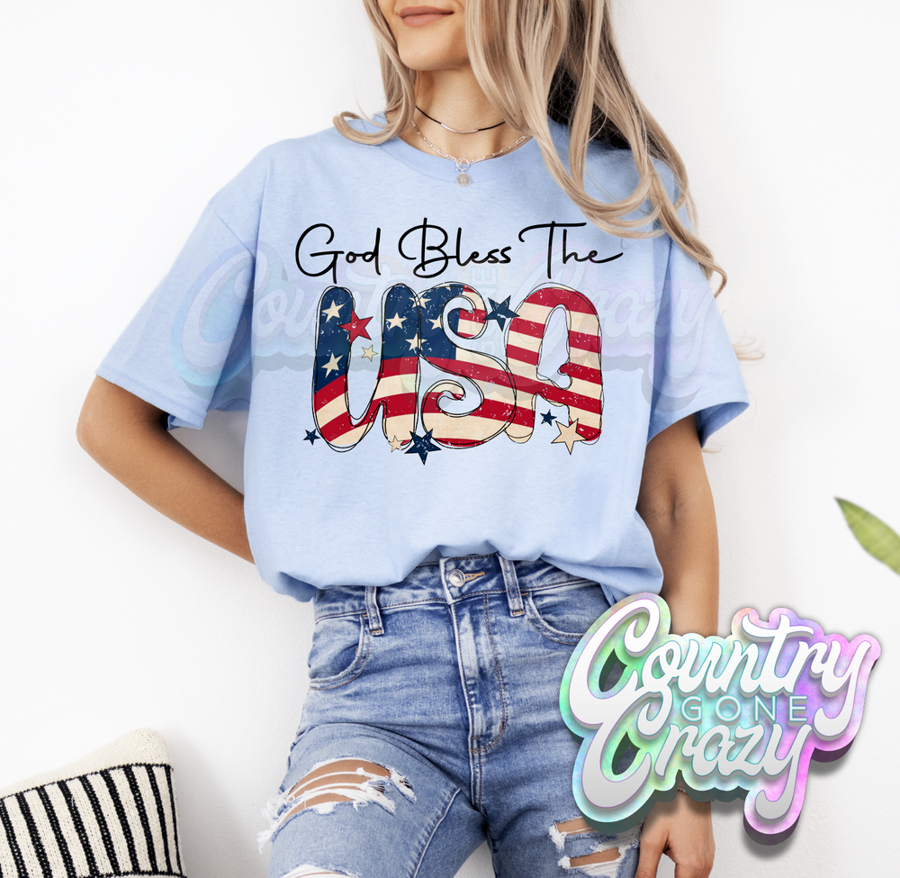 GOD BLESS THE USA T-SHIRT-Country Gone Crazy-Country Gone Crazy