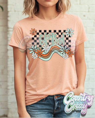 GPISD ** BOHO WAVE** BELLA CANVAS HEATHER PEACH T-SHIRT-Country Gone Crazy-Country Gone Crazy