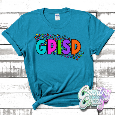 GPISD Colorful Leopard T-Shirt-Country Gone Crazy-Country Gone Crazy