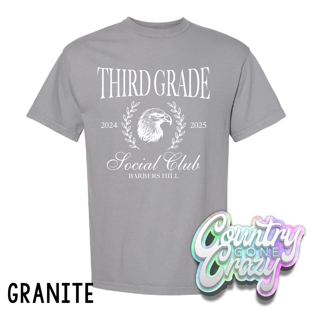 THIRD GRADE SOCIAL CLUB - BARBERS HILL // COMFORT COLOR T-SHIRT-Country Gone Crazy-Country Gone Crazy