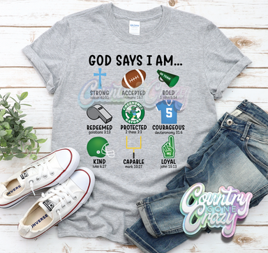 God Says I Am - Greentree Gators - T-Shirt-Country Gone Crazy-Country Gone Crazy