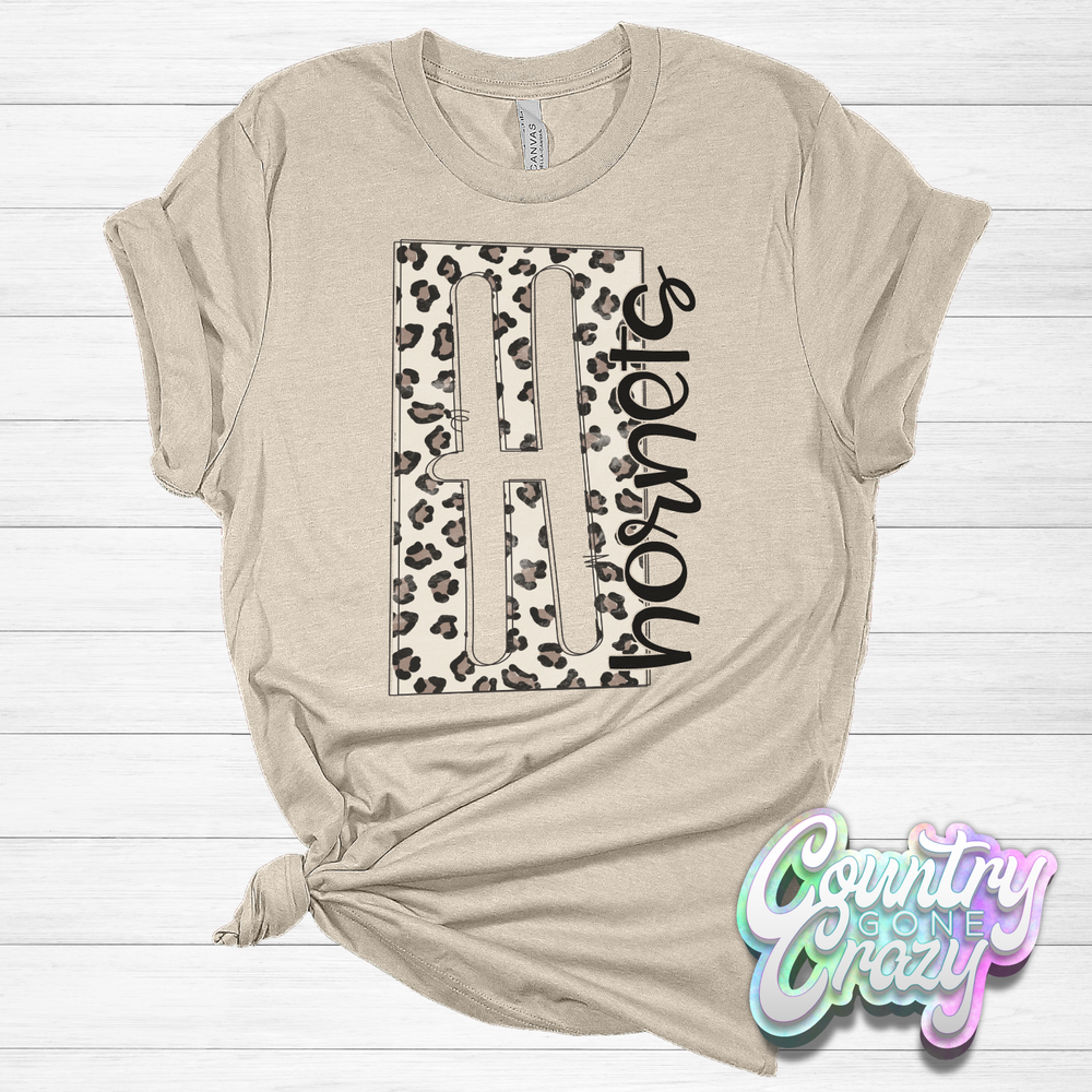 Hornets - Boxed Leopard Bella Canvas T-Shirt-Country Gone Crazy-Country Gone Crazy