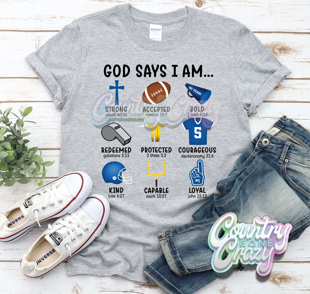 God Says I Am - Hamshire-Fannett Longhorns - T-Shirt-Country Gone Crazy-Country Gone Crazy