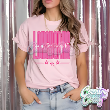 Hamshire Fannett Longhorns • Pink Fierce • T-Shirt-Country Gone Crazy-Country Gone Crazy