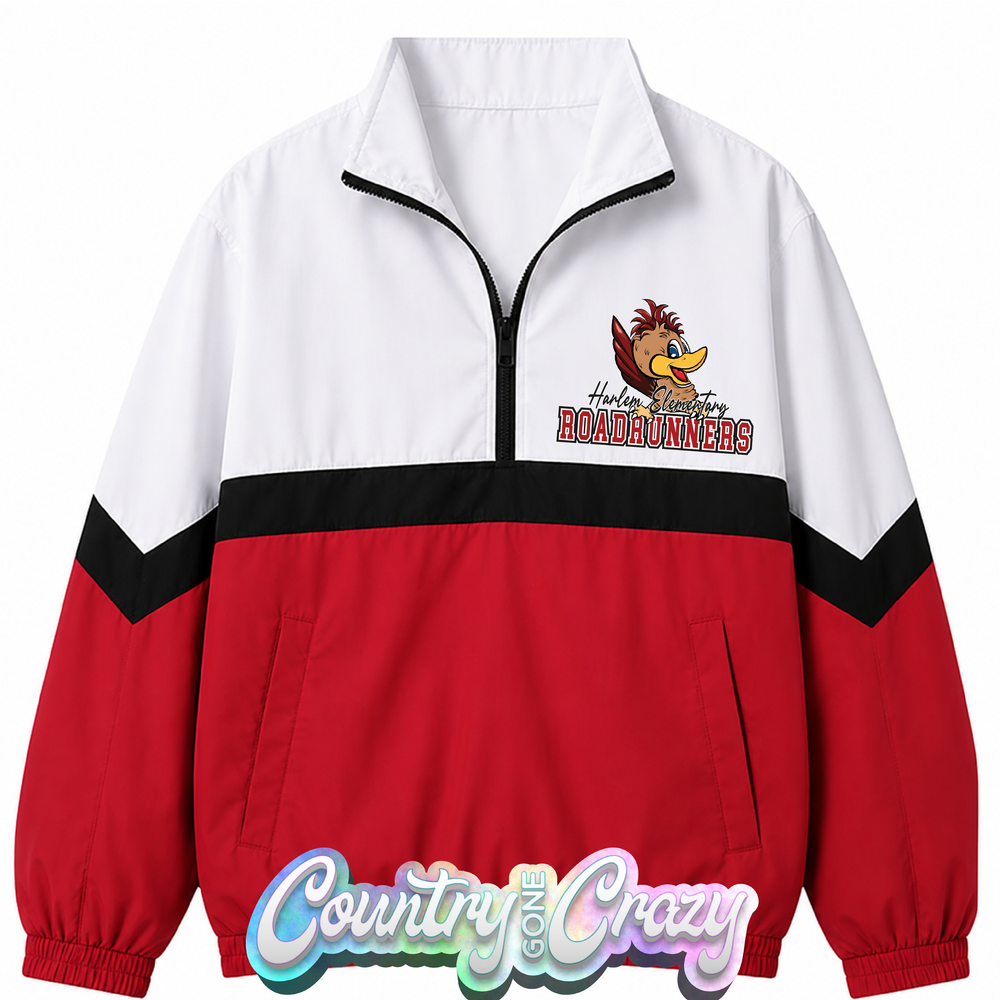 SCHOOL COLORS: RED/BLACK WINDBREAKER  // IN STOCK NOW