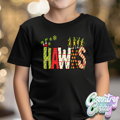 Hawks - Red/Green Grinch - T-Shirt-Country Gone Crazy-Country Gone Crazy
