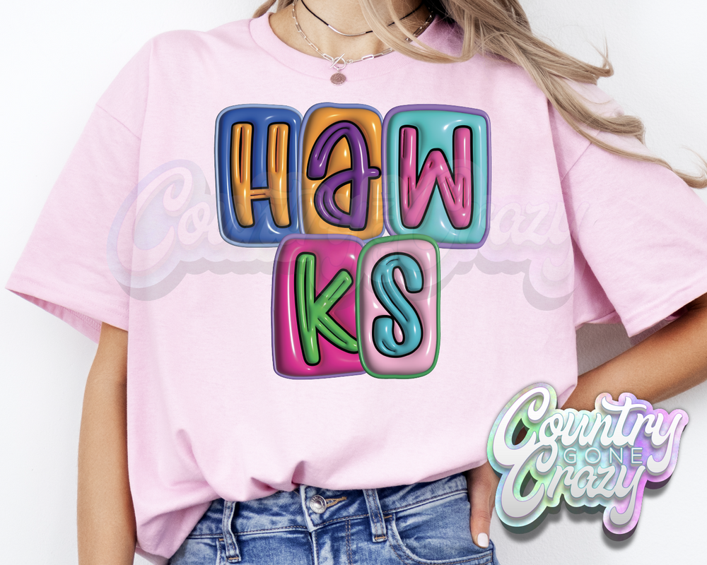 Hawks •• Bubble •• T-Shirt-Country Gone Crazy-Country Gone Crazy