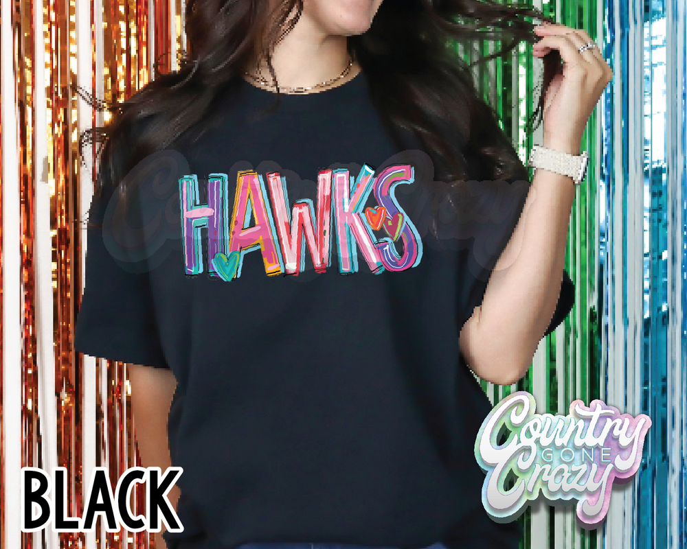 Hawks • Splash • T-Shirt-Country Gone Crazy-Country Gone Crazy