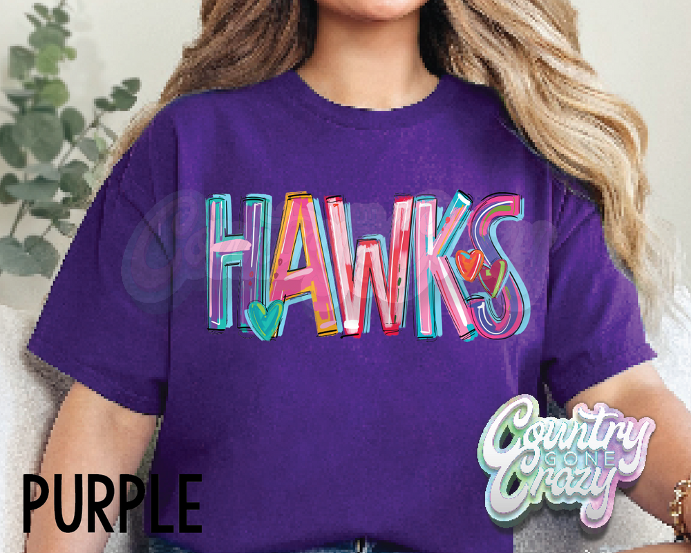 Hawks • Splash • T-Shirt-Country Gone Crazy-Country Gone Crazy