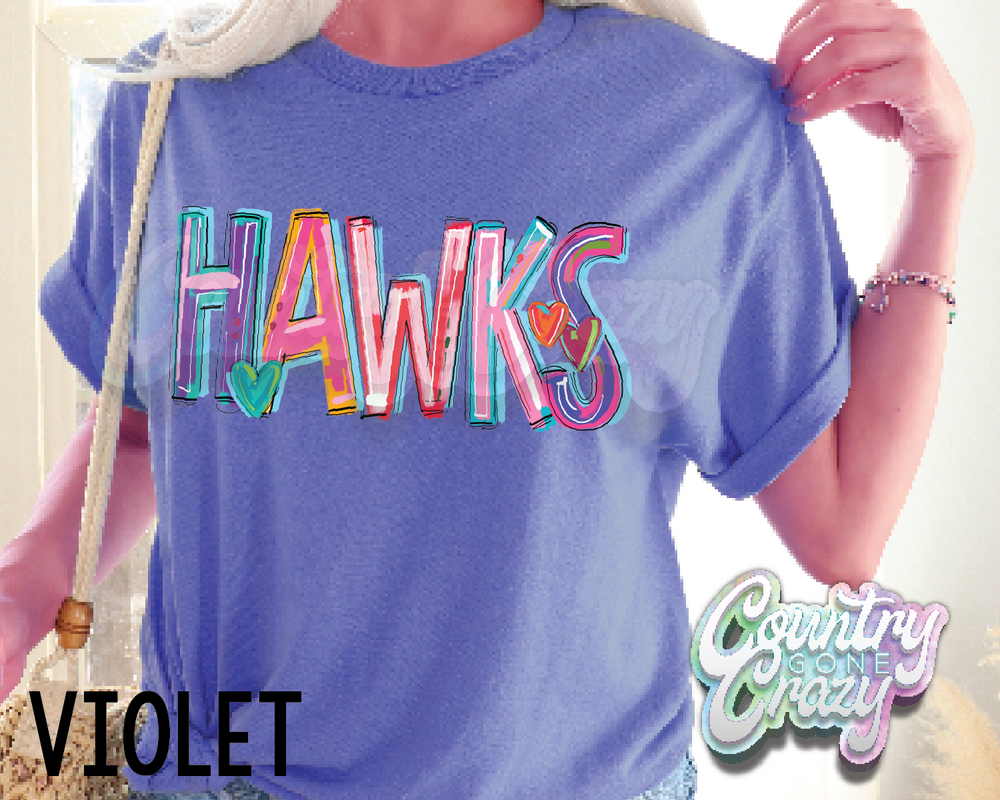 Hawks • Splash • T-Shirt-Country Gone Crazy-Country Gone Crazy