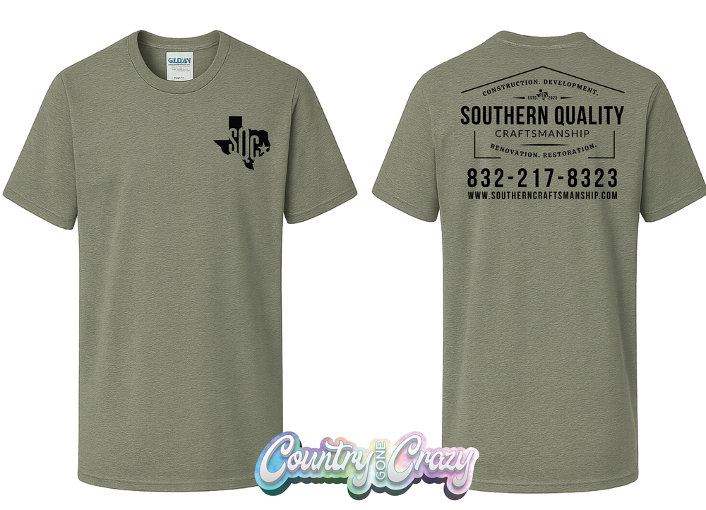 SOUTHERN QUALITY // HEATHER MILITARY-Gildan-Country Gone Crazy