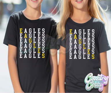 Eagles • Gold • Stacked T-Shirt-Country Gone Crazy-Country Gone Crazy