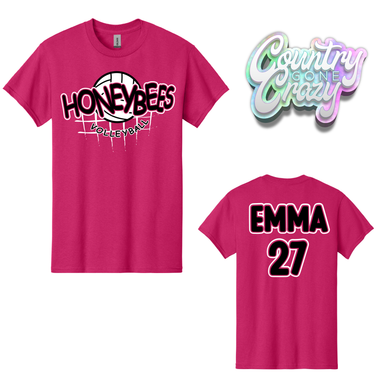Honeybees Volleybal - Dry-Fit Shirt-C2 Sport-Country Gone Crazy