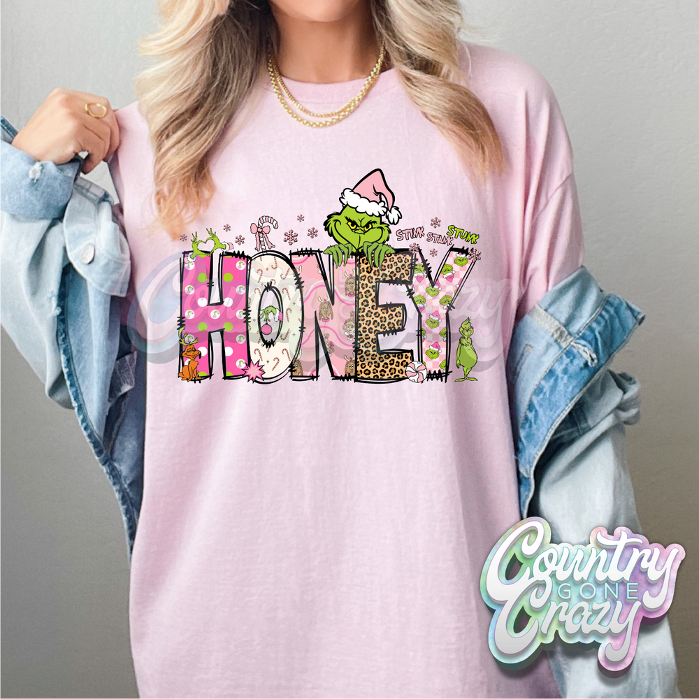 Honey - Pink Grinch - T-Shirt-Country Gone Crazy-Country Gone Crazy