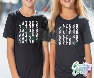 Gators • Green • Stacked T-Shirt-Country Gone Crazy-Country Gone Crazy