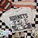 Hornets ~ Letterman ~ Natural T-Shirt-Country Gone Crazy-Country Gone Crazy