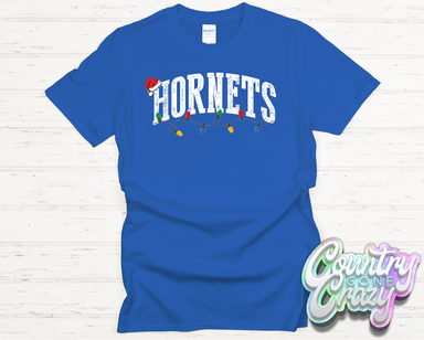 HORNETS - CHRISTMAS LIGHTS - T-SHIRT-Country Gone Crazy-Country Gone Crazy