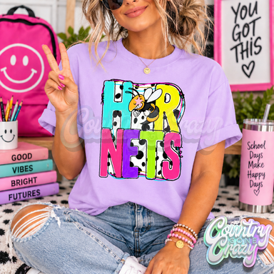 HORNETS ** COLOR POP ** T-SHIRT-Country Gone Crazy-Country Gone Crazy