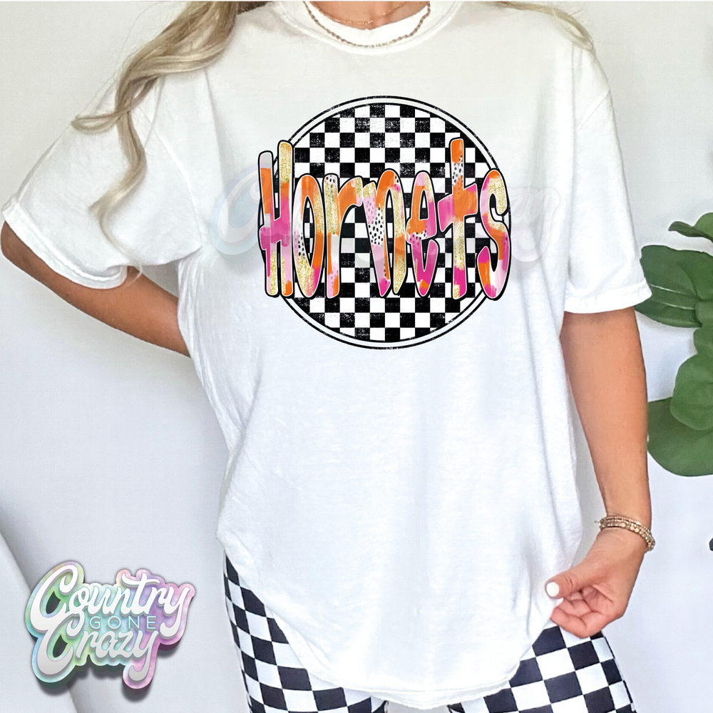 Hornets - Checkered Splash - T-Shirt-Country Gone Crazy-Country Gone Crazy