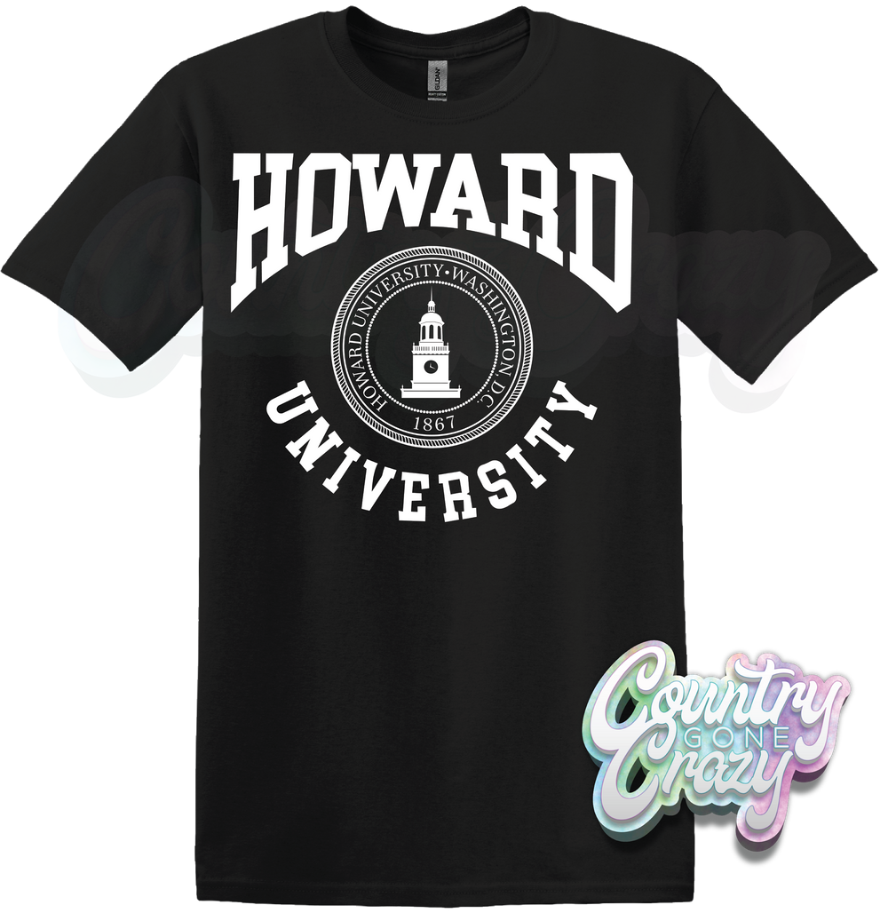 HOWARD UNIVERSITY - BLACK T-SHIRT-Country Gone Crazy-Country Gone Crazy