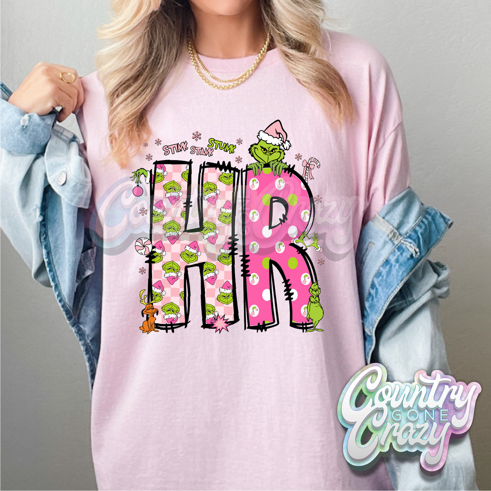 HR - Pink Grinch - T-Shirt-Country Gone Crazy-Country Gone Crazy