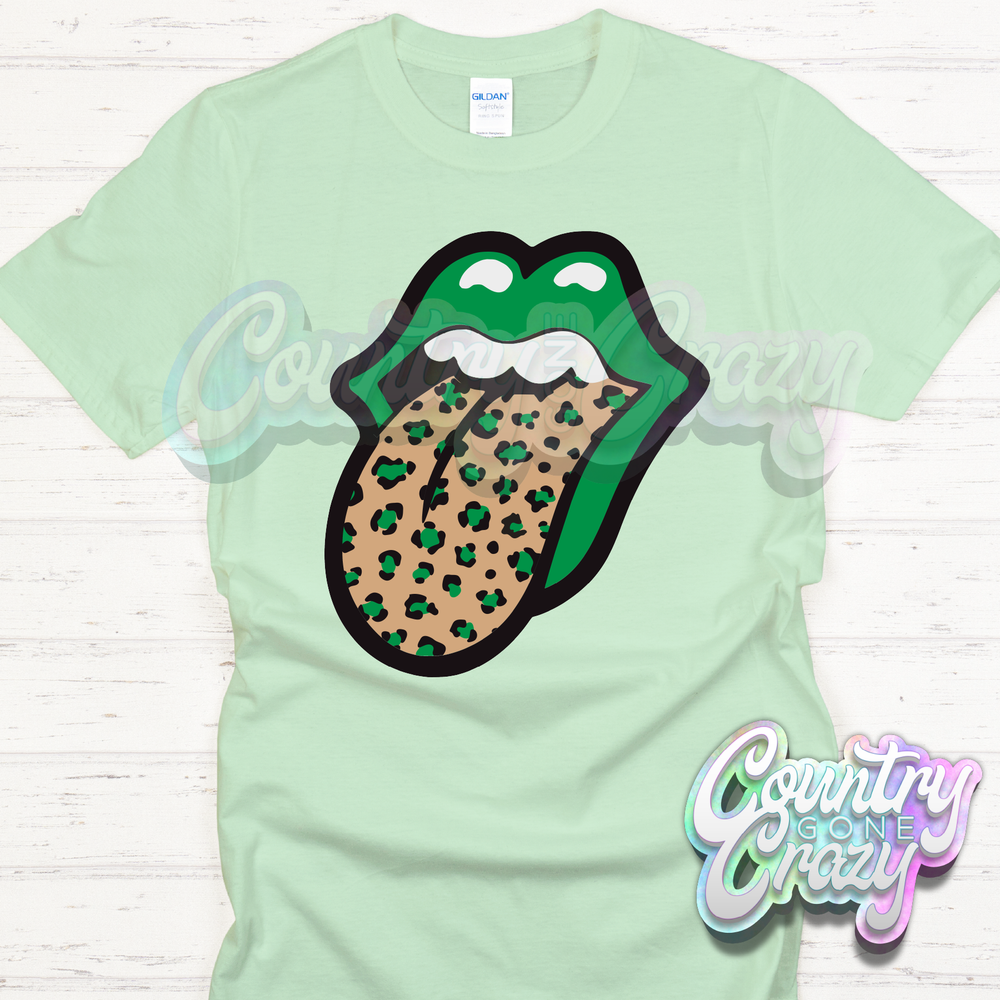 ST. PATRICKS DAY TONGUE -MINT T-SHIRT-Country Gone Crazy-Country Gone Crazy