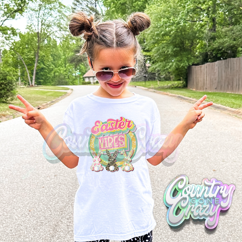 EASTER VIBES - WHITE T-SHIRT-Country Gone Crazy-Country Gone Crazy