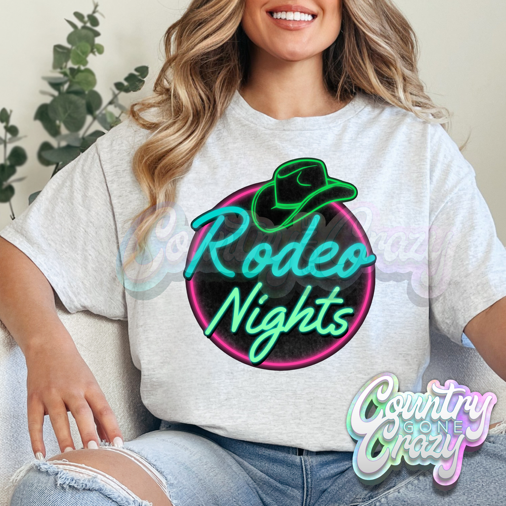 RODEO NIGHTS // ASH T-SHIRT-Country Gone Crazy-Country Gone Crazy