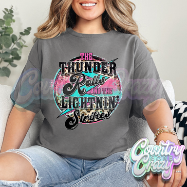 THE THUNDER ROLLS // CHARCOAL T-SHIRT-Country Gone Crazy-Country Gone Crazy