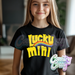 LUCKY MINI WITH RAINBOW - BLACK T-SHIRT-Country Gone Crazy-Country Gone Crazy
