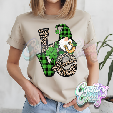 LOVE ST. PATRICK GNOME - SAND T-SHIRT-Country Gone Crazy-Country Gone Crazy