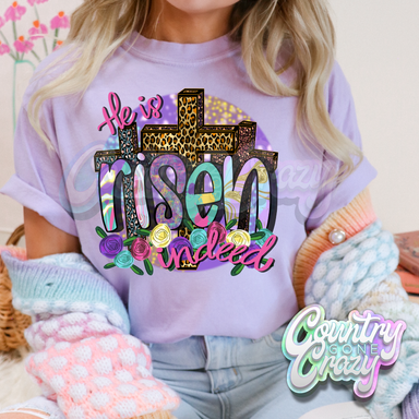 HE IS RISEN INDEED - ORCHID T-SHIRT-Country Gone Crazy-Country Gone Crazy