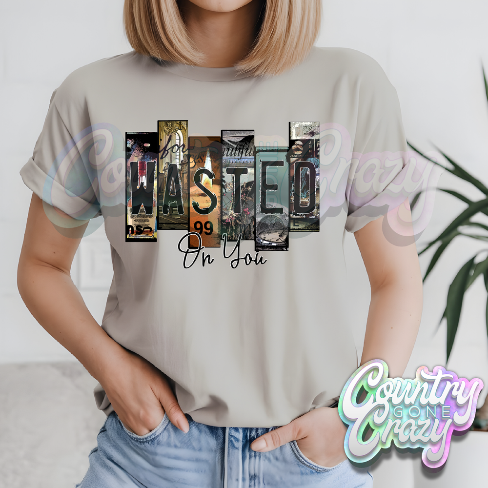 WASTED ON YOU // SAND T-SHIRT-Country Gone Crazy-Country Gone Crazy