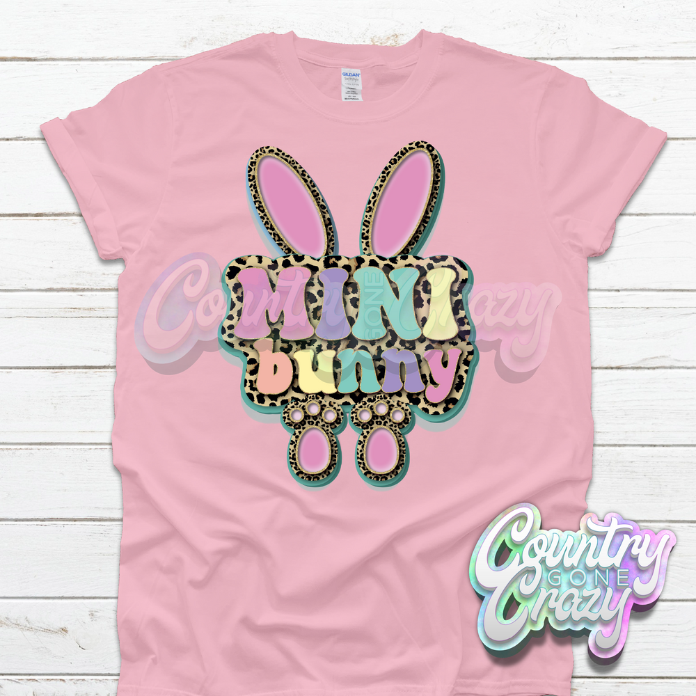 MINI BUNNY LEOPARD - LIGHT PINK T-SHIRT-Country Gone Crazy-Country Gone Crazy