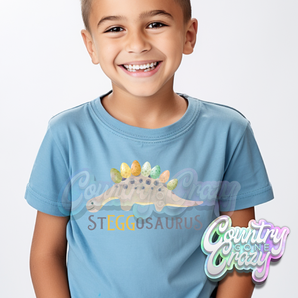 STEGGOSAURUS - LIGHT BLUE T-SHIRT-Country Gone Crazy-Country Gone Crazy