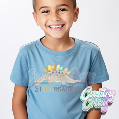 STEGGOSAURUS - LIGHT BLUE T-SHIRT-Country Gone Crazy-Country Gone Crazy