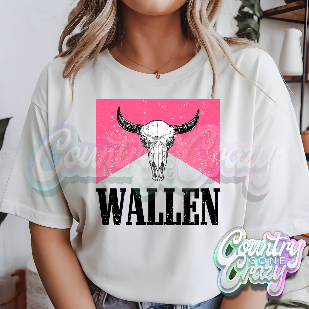 PINK WALLEN MARLBORO // WHITE T-SHIRT-Country Gone Crazy-Country Gone Crazy