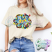 AUTISM PAINT SPLATTER - SAND T-SHIRT-Country Gone Crazy-Country Gone Crazy