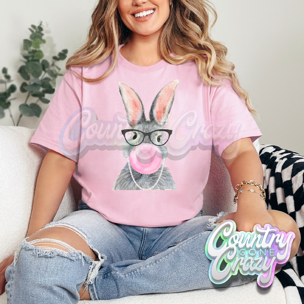 BUNNY BUBBLE GUM PEARLS - LIGHT PINK T-SHIRT-Country Gone Crazy-Country Gone Crazy