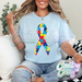 PUZZLE PIECE RIBBON - LIGHT BLUE T-SHIRT-Country Gone Crazy-Country Gone Crazy