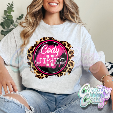 CODY JINKS LEOPARD PINK // ASH T-SHIRT-Country Gone Crazy-Country Gone Crazy