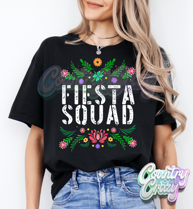 FIESTA SQUAD BLACK T-SHIRT-Country Gone Crazy-Country Gone Crazy