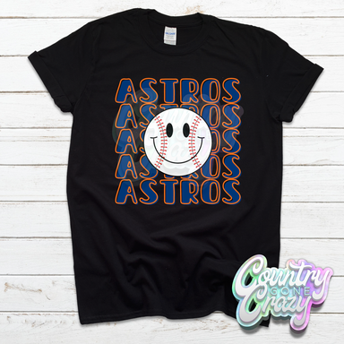 HT2372 • SMILEY BASEBALL ASTROS-Country Gone Crazy-Country Gone Crazy