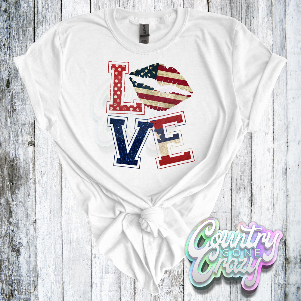 HT2429 • LOVE AMERICA LIPS-Country Gone Crazy-Country Gone Crazy