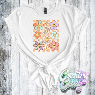 HT2432 • CHECKERED FLOWERS-Country Gone Crazy-Country Gone Crazy