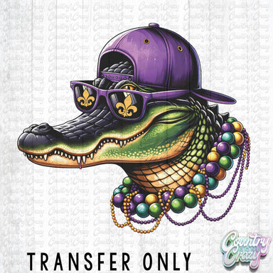 HT3112 • MARDI GRAS GATOR-Country Gone Crazy-Country Gone Crazy